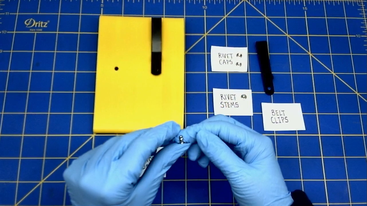 Pick up the rivet part with stem